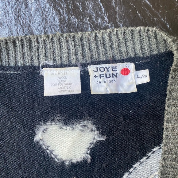 JOYE + FUN knitwear cardigan vintage cat Large - Picture 5 of 13